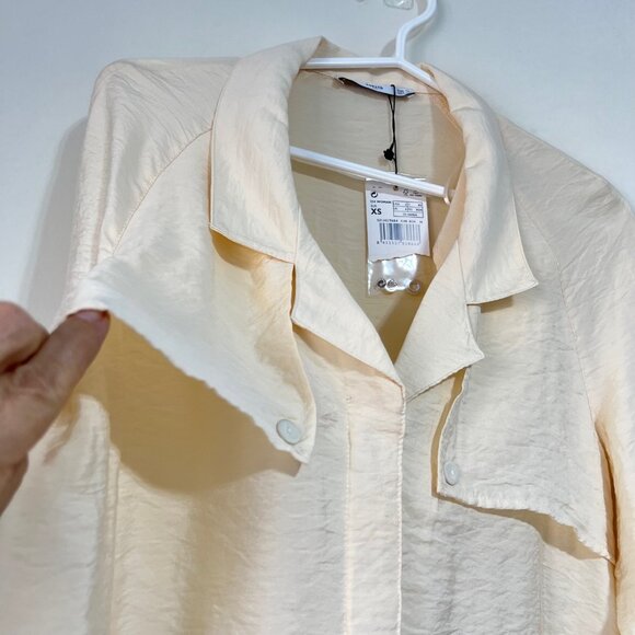 NEW Mango Oversized Ivory Blouse Top - Picture 8 of 14